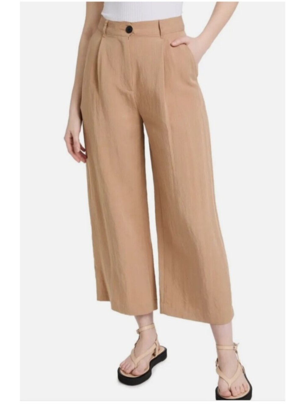 Rag & Bone Women’s Dark Khaki Ivy Culotte Cropped Pants 2 - Picture 13 of 13
